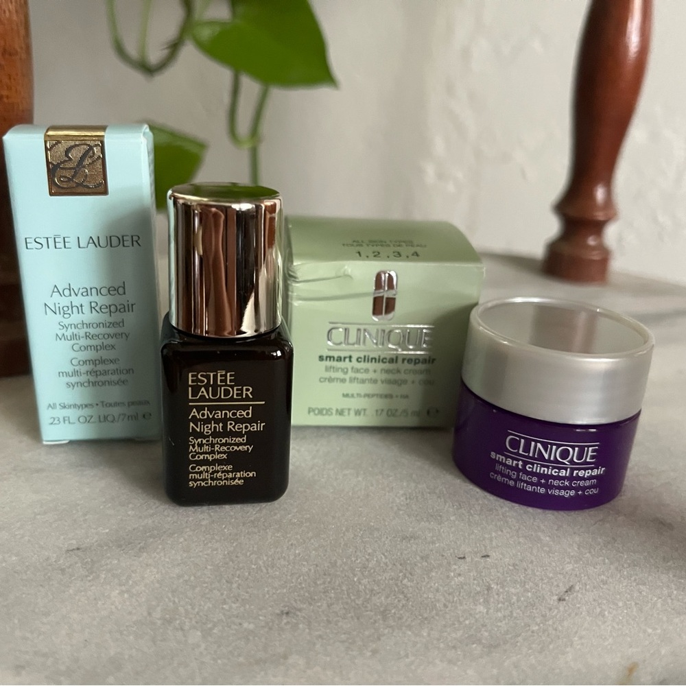 NIB Clinique neck cream and Estée Lauder night repair